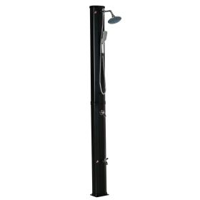 Outsunny Outdoor Solar Shower, 9.2 Gallon, Rainfall & Handheld Spray, Temperature Control, Brown