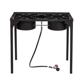 105000 BTU High Power Camping Burner Outdoor Stove Portable Propane Gas Cooker for Camping Cooking Backyard BBQ Grill Outdoor Cooking Equipment Heavy