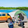 Outsunny Waterproof SUV Tent for 5-6 Person Camping Travel 3 Doors Mesh Window Gray Green Spacious Car Tent