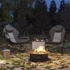 Outsunny Hammock Camping Chair Set of 2, Adjustable Back Folding Swinging Hammock Chair with Cup Holder, Padded Seat, Dark Gray