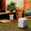 Outsunny 5.8 Gallon Portable Toilet with Level Indicator Anti-Leak Pump for Camping Boating Hiking Travel RV Durable Design