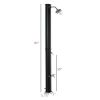 Outsunny Outdoor Solar Heated Shower 9.2 Gallon with Rotating Head Black for Pool Patio