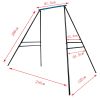 Swing Frame, New Upgraded A-Frame Swing Stand with Ground Nail, Heavy Duty Metal Swing Frame, Fits for Most Swings & Yoga Swing