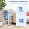 2 Pieces Folding Beach Chair Camping Lawn Webbing Chair