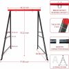 Swing Stand Frame,Swing Set Frame for Both Kids and Adults,880 Lbs Heavy-Duty Metal A-Frame Backyard Swing for Indoor Outdoor,Red(Without Swing)