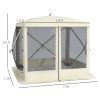 Outsunny Pop Up Camping Canopy Gazebo,Screen Shelter Party Tent with 1-Person Easy Set-Up, Ventilating Mesh, Portable Carry Bag