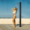 Outsunny Outdoor Solar Heated Shower 9.2 Gallon with Rotating Head Black for Pool Patio