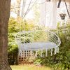Outsunny Hanging Hammock Chair Cotton Rope Porch Swing with Metal Frame and Cushion, Large Macrame Seat for Patio, Garden, Light Grey
