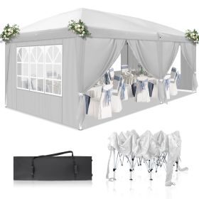 3 X 6M White 6 Sides, Home Folding Pergola Parking Shed Advertising Tent (Color: White)