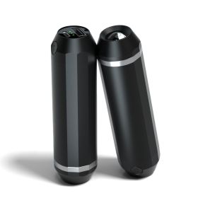 Heat For Camping Hiking Hunting Golf Heater Reusable Portable Pocket Heater With Split Magnetic And Flashlight Hand Warmers (Color: Black)