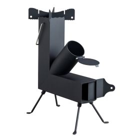 Black Wrought Iron Panels, Camping Stove (Color: Black)